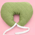 Green nursing and breastfeeding feeding pillow for new moms