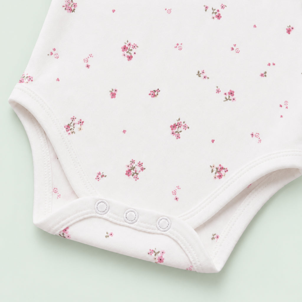 Baby Sleeveless Floral Onesie | Flower | 0-3 Months