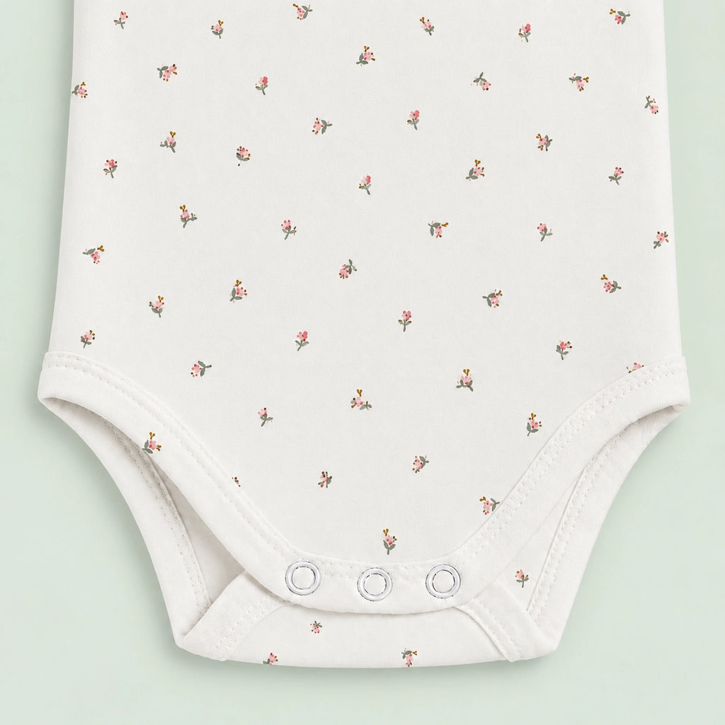 Baby Sleeveless Floral Onesie| 0-3 Months|