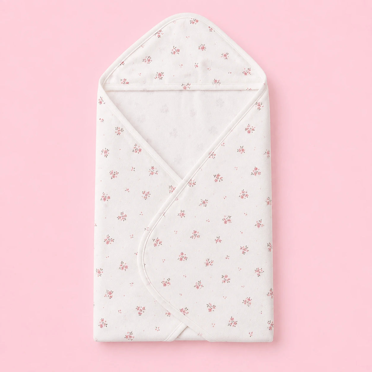 Soft Hooded Receiving Towel for Newborn Baby|Flower|