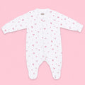 Baby Button Sleepsuit Flower| 0-3 Months | Romper