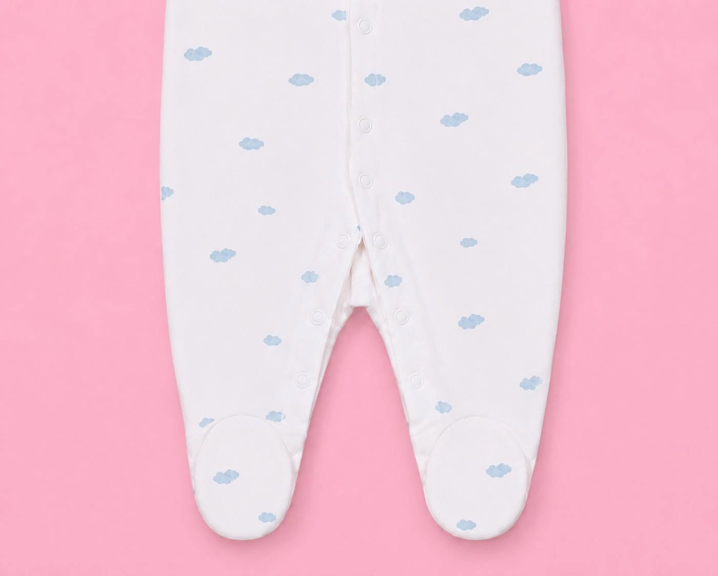 Baby Hooded Zip Sleepsuit Cloud | 0-3 Months | Romper