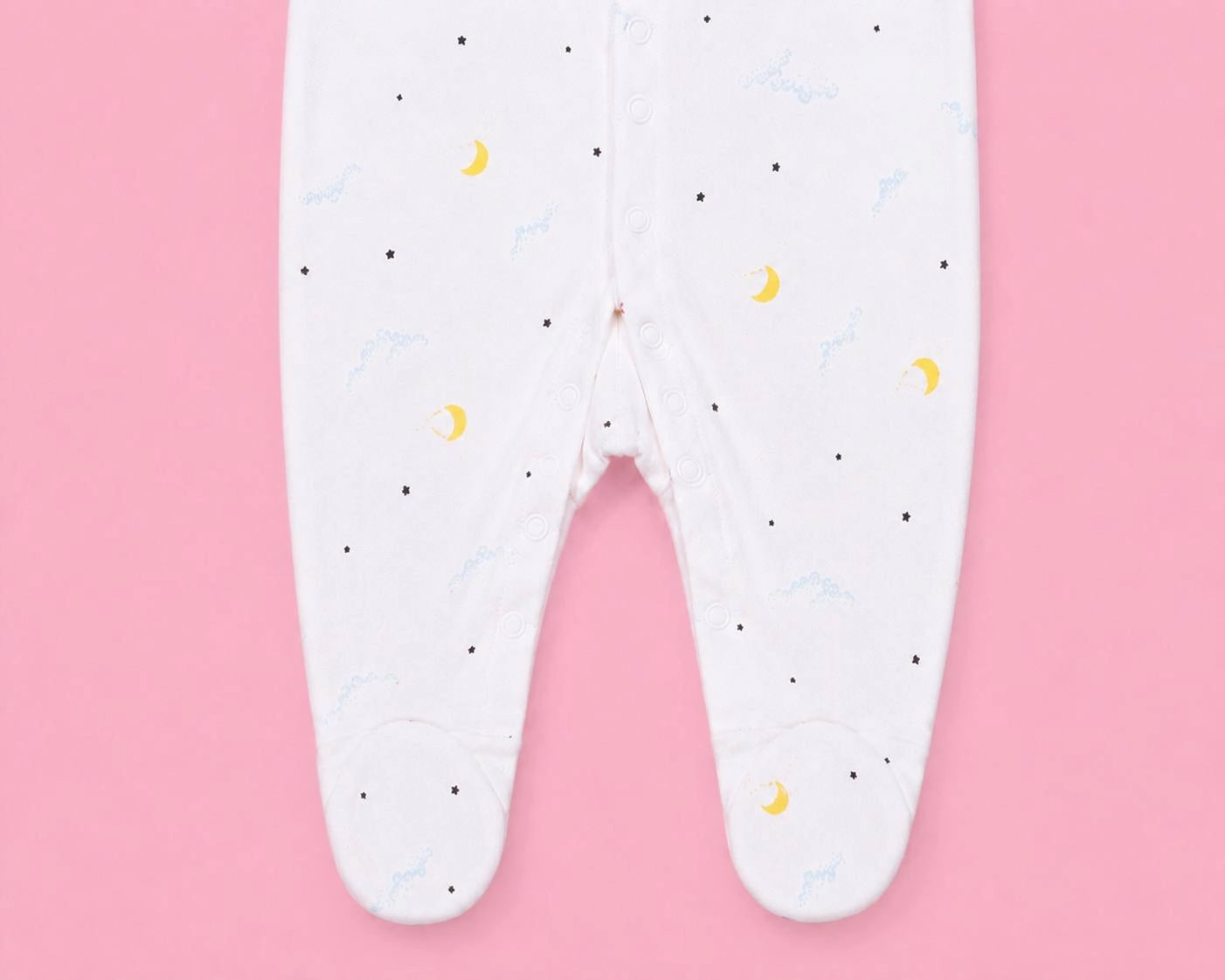 Baby Hooded Zip Sleepsuit Moon  | 0-3 Months | Romper
