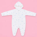 Baby Hooded Zip Sleepsuit Cloud | 0-3 Months | Romper
