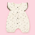 Crinkle Muslin Baby Gurl Romper | 0-3 Months | Romper