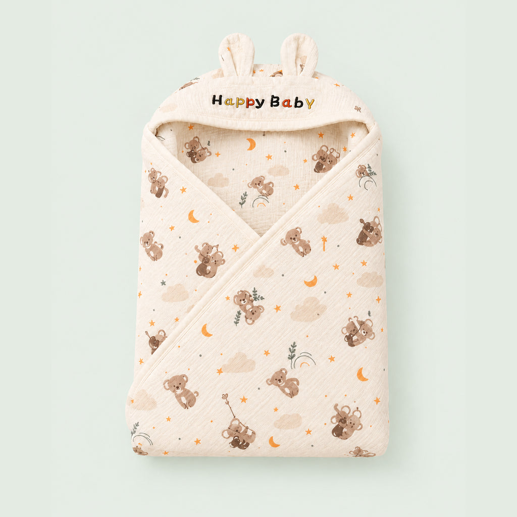 Baby Hooded Swaddle Blanket |Dog|