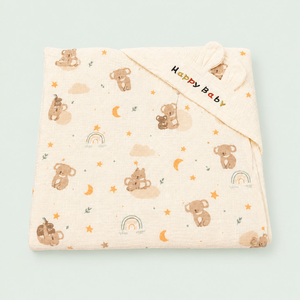 Baby Hooded Swaddle Blanket |Dog|