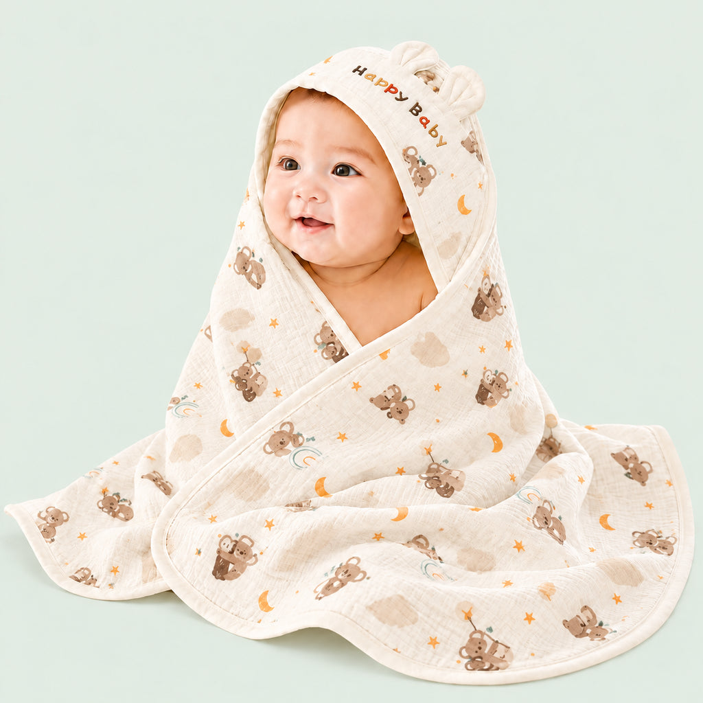 Baby Hooded Swaddle Blanket |Dog|