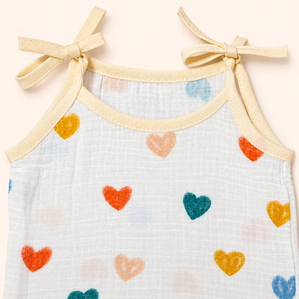 Soft Muslin Tie-Up Jabala for Newborn Baby|Love|