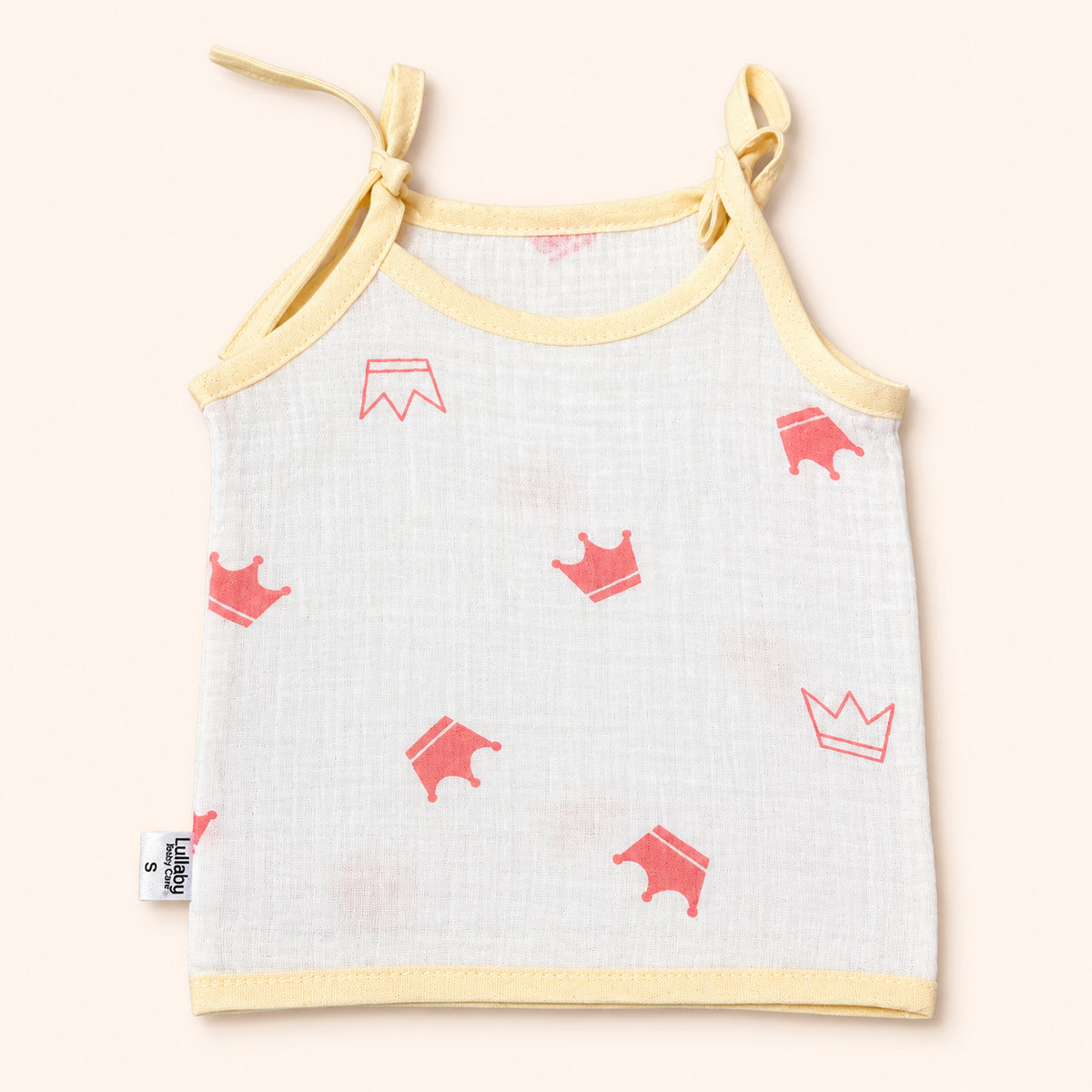 Soft Muslin Tie-Up Jabala for Newborn Baby|Crown|