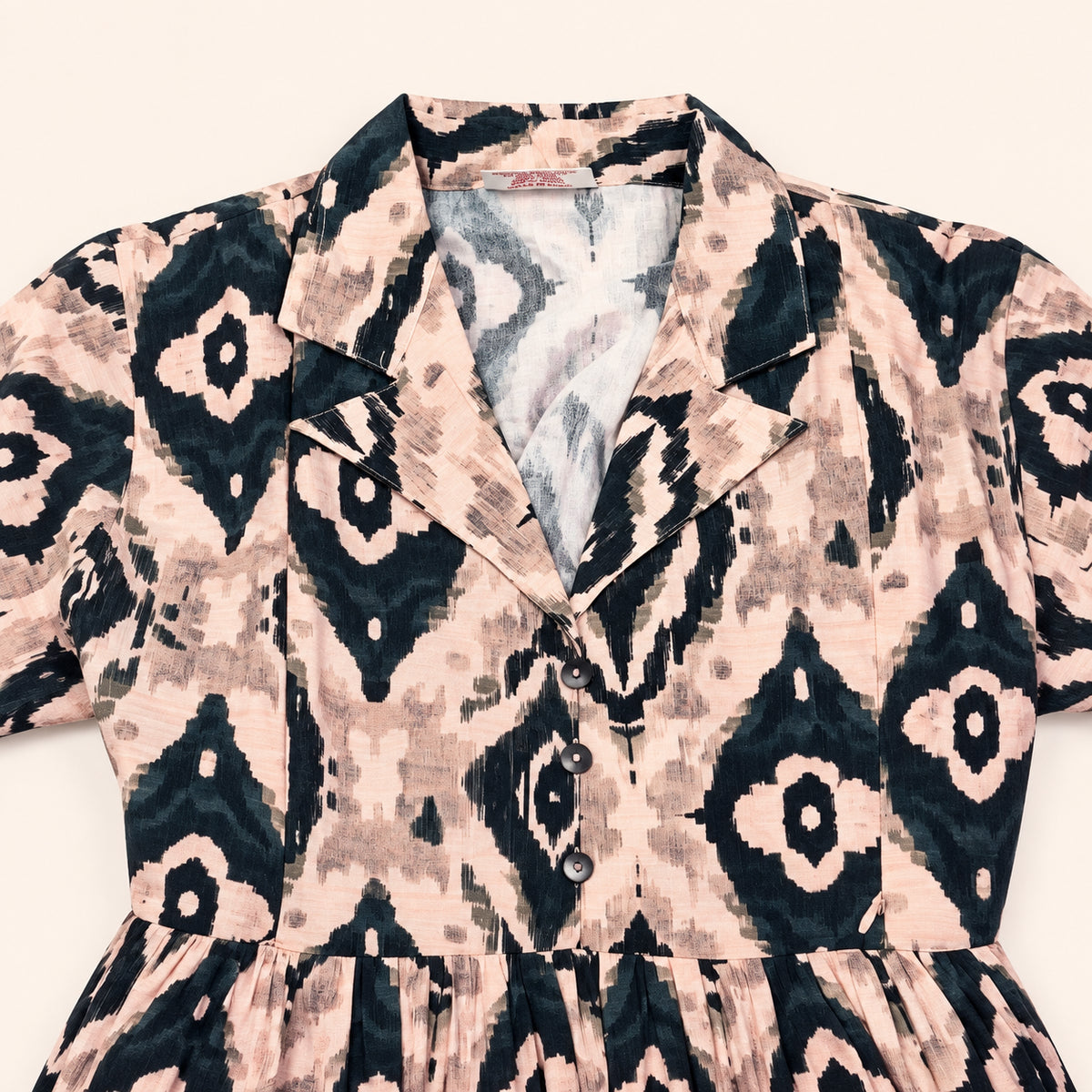 Printed Maternity & Nursing Maxi Dress – Blush Pink & Black