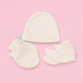 Baby Cap, Mittens & Booties Set Star