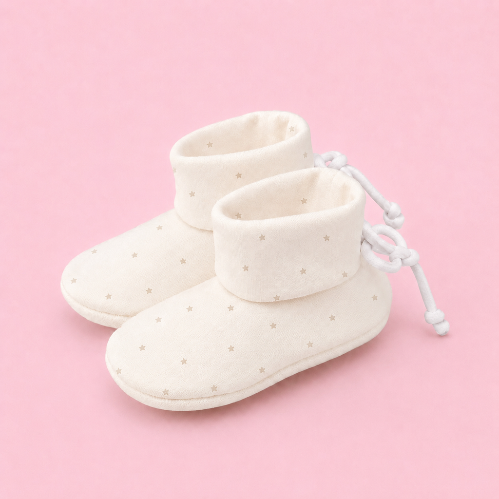 Baby Cap, Mittens & Booties Set Star