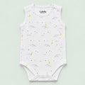Baby Sleeveless Floral Onesie | Moon | 0-3 Months