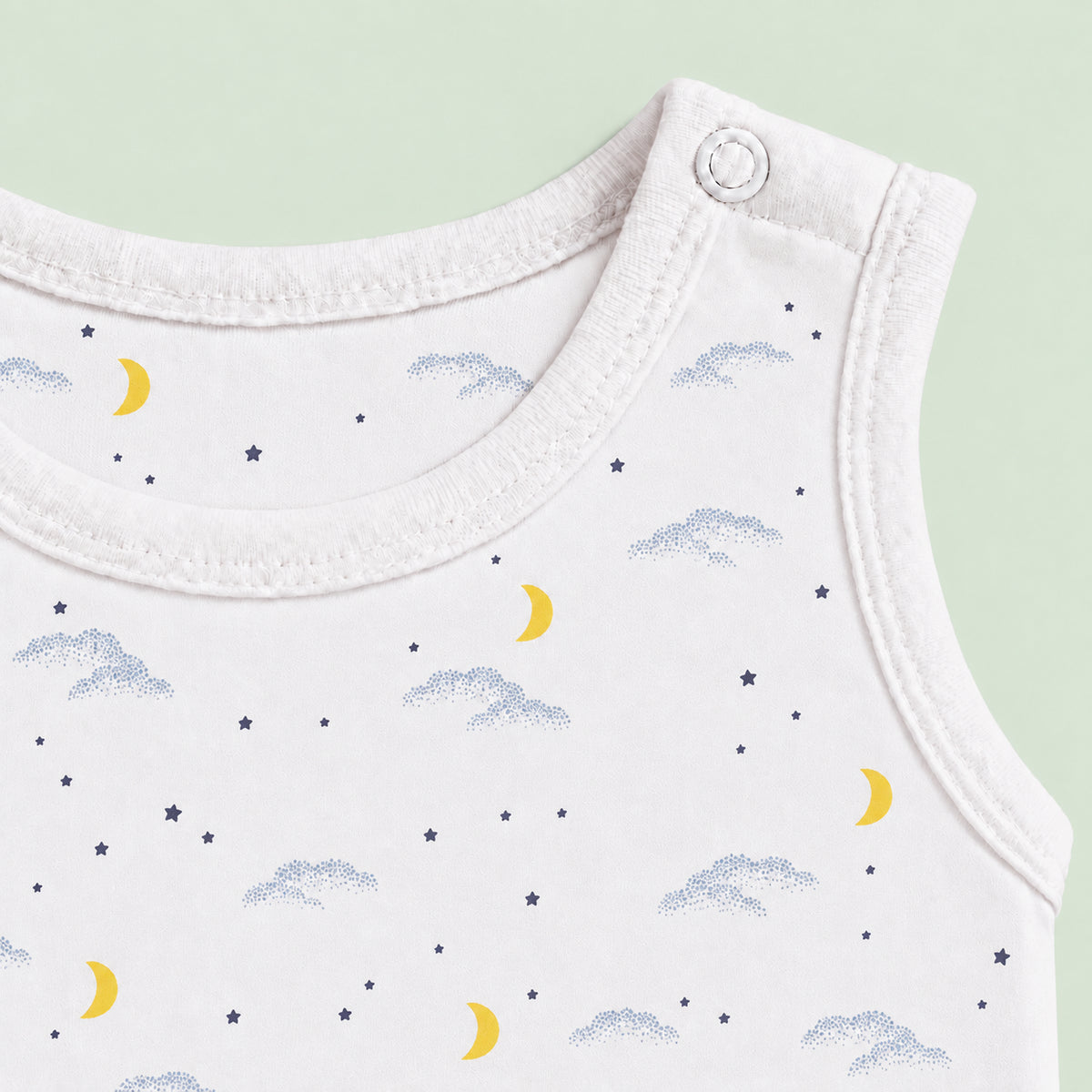 Baby Sleeveless Floral Onesie | Moon | 0-3 Months