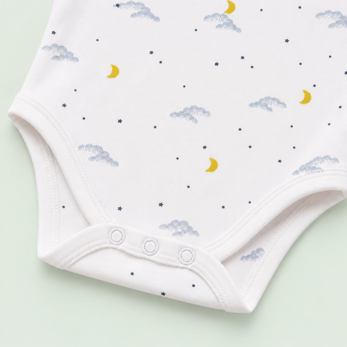 Baby Sleeveless Floral Onesie | Moon | 0-3 Months