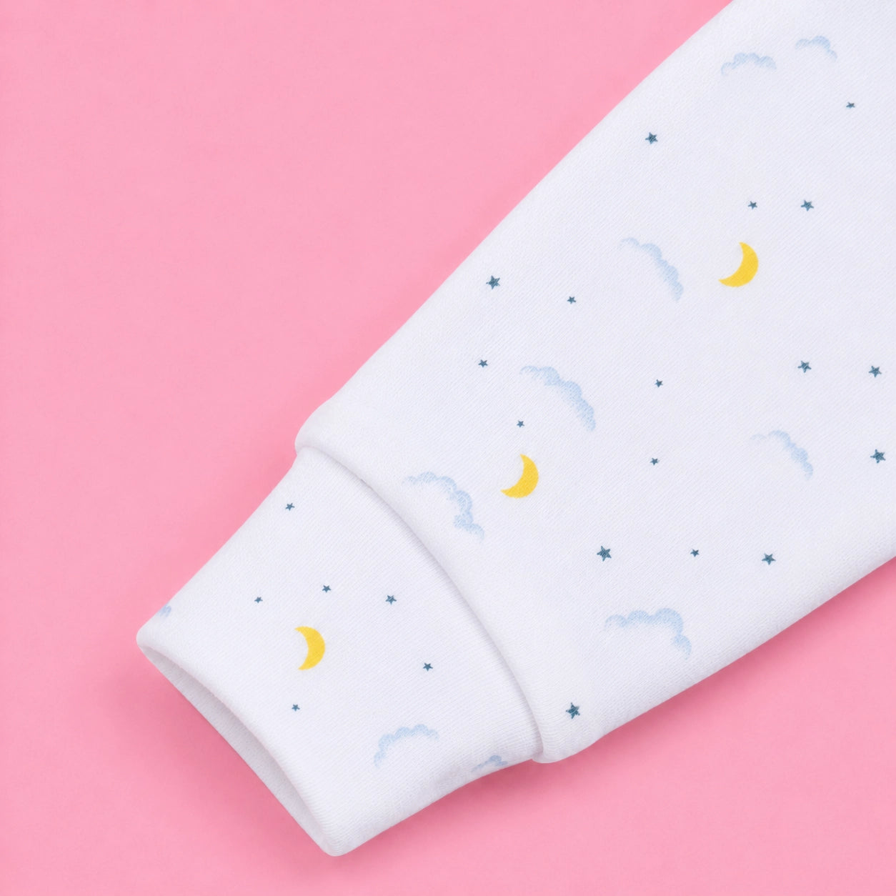 Baby Button Sleepsuit Moon| 0-3 Months | Romper