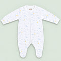 Baby Button Sleepsuit Moon| 0-3 Months | Romper