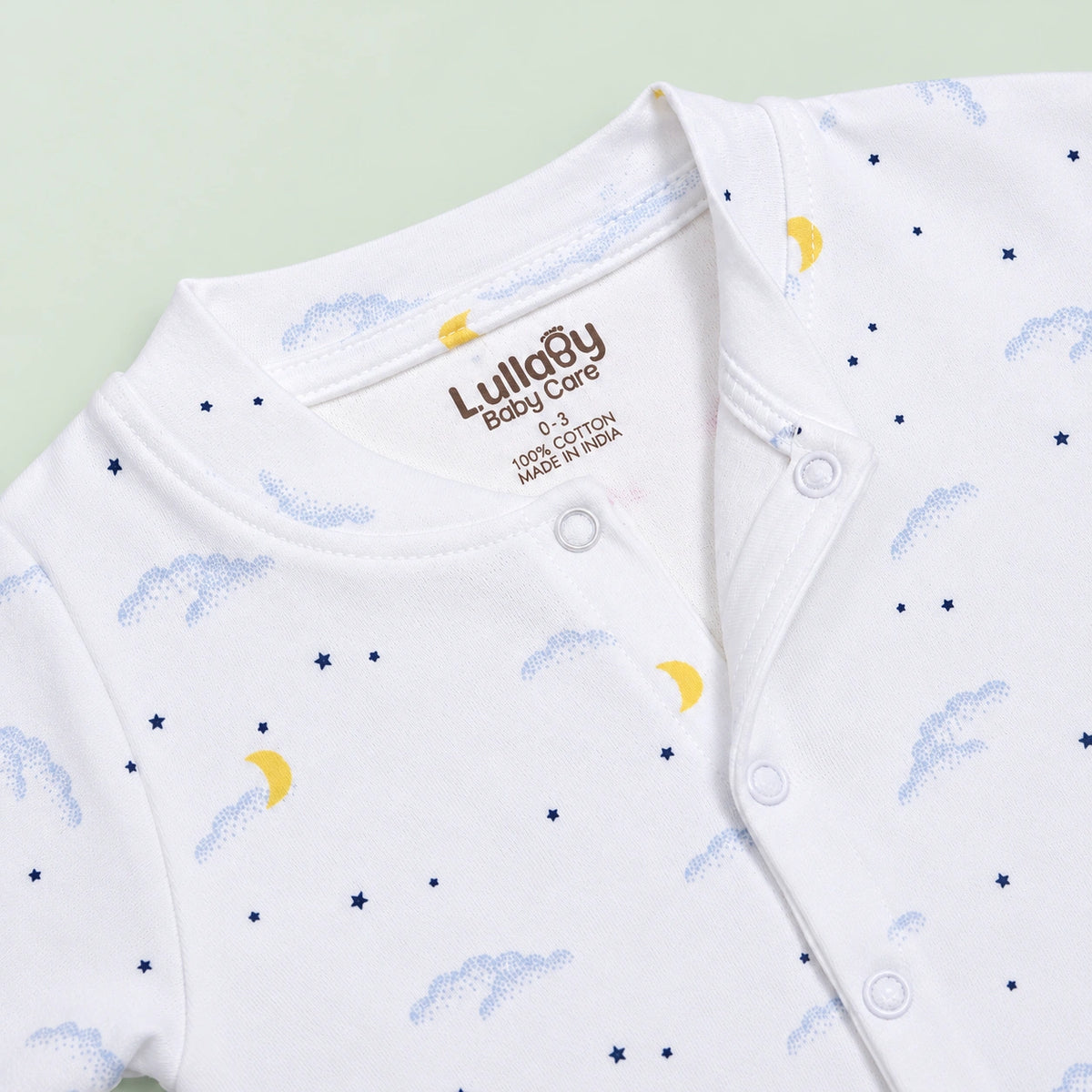 Baby Button Sleepsuit | 0-3 Months | Romper|