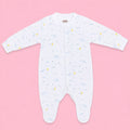 Baby Button Sleepsuit Moon| 0-3 Months | Romper