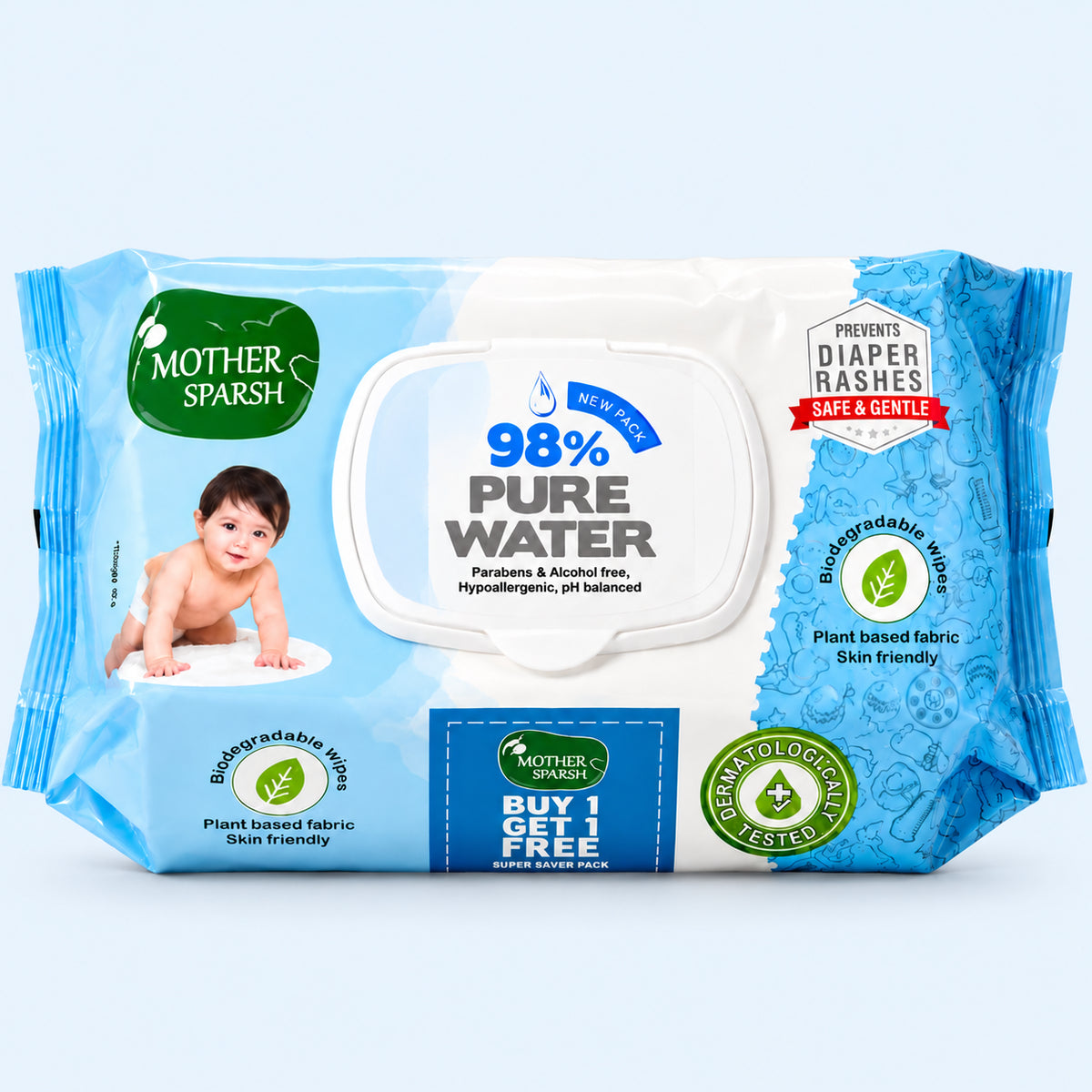 Mother Sparsh 98% Pure Water Baby Wipes