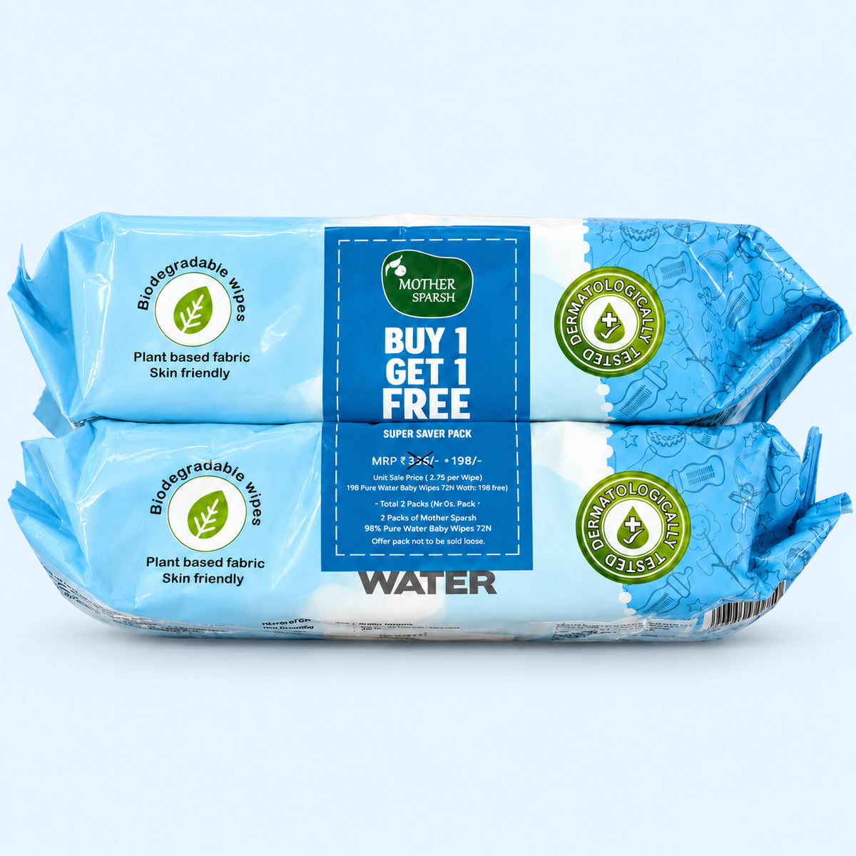 Mother Sparsh 98% Pure Water Baby Wipes