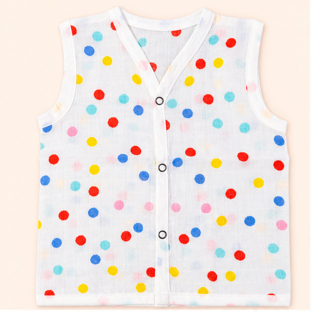 Printed Muslin Jabala for Newborn Baby