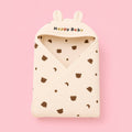 Muslin Hooded Baby Wrapper – Cute Bear and star Print |