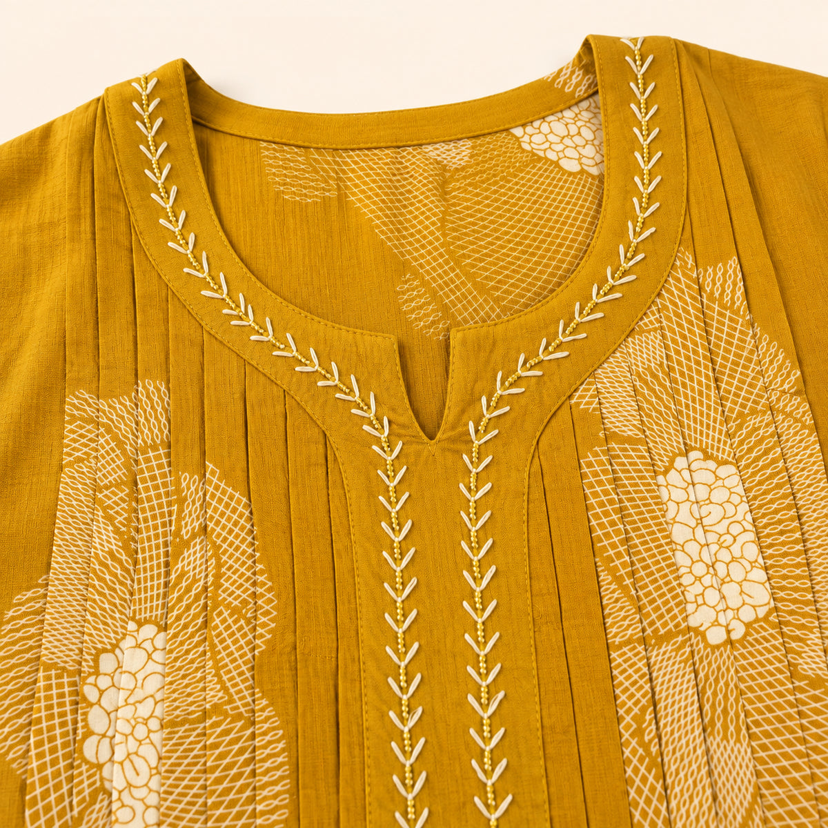 Mustard Yellow Maternity & Nursing Kurta Set with Dupatta