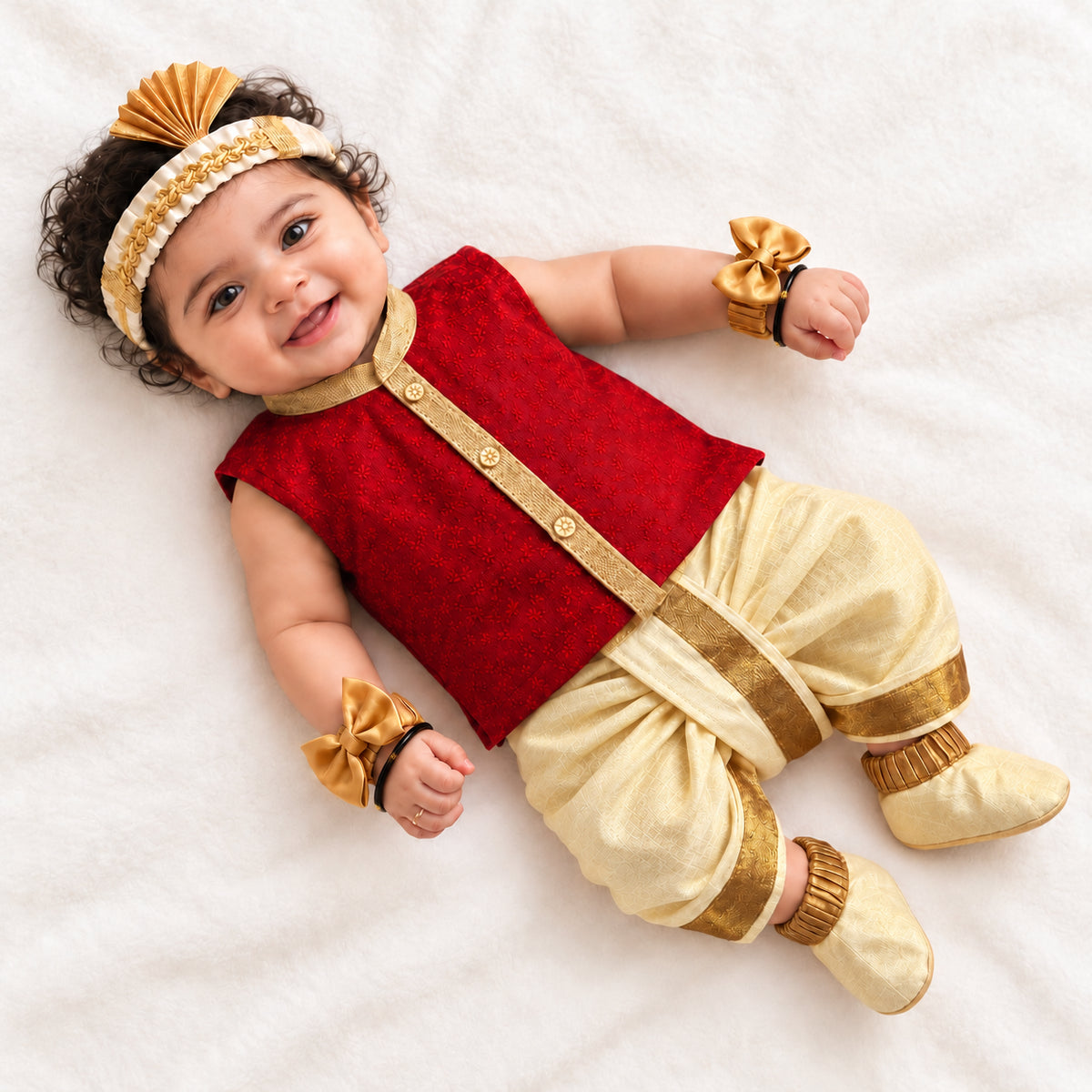 Traditional Baby Noolukettu Dhoti Set