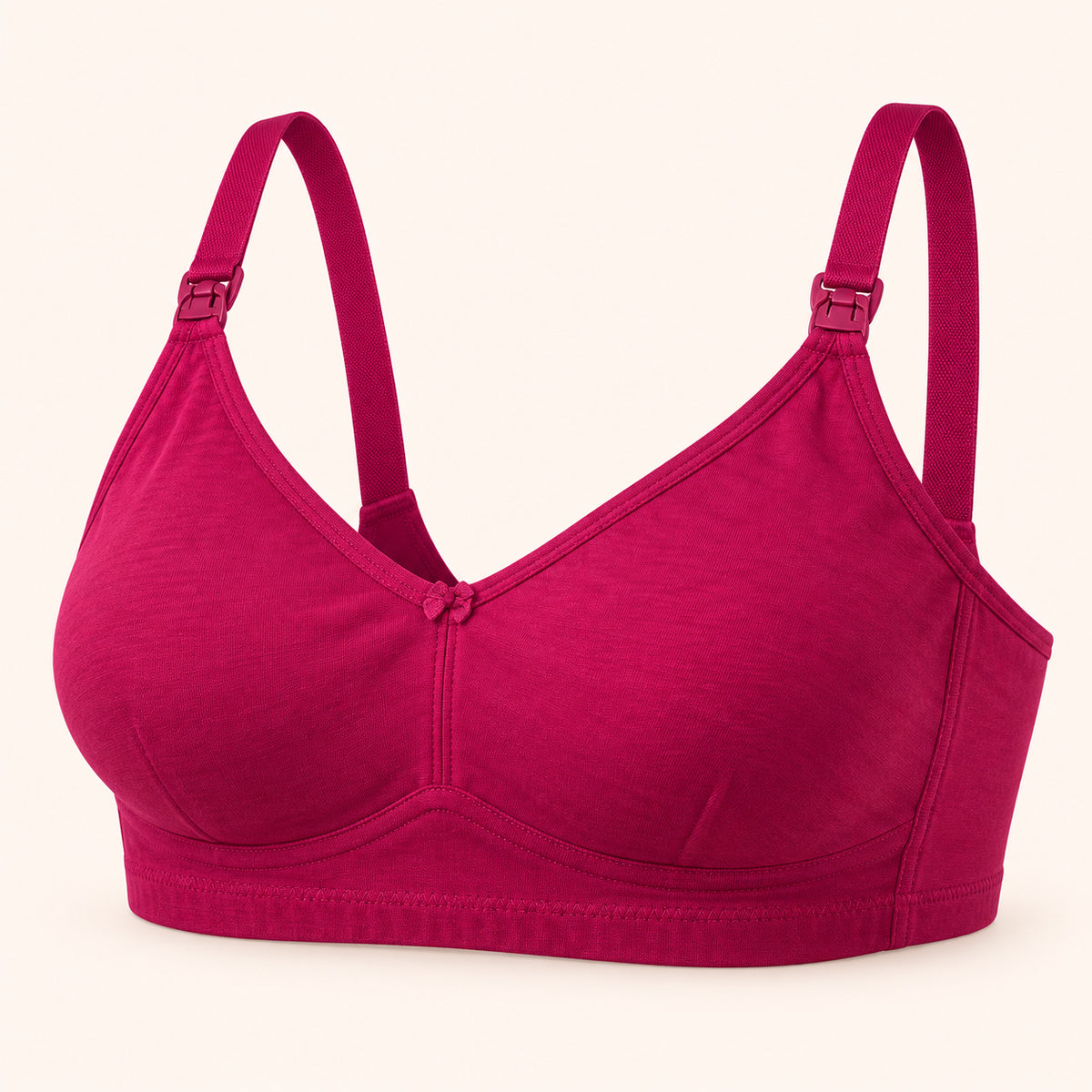 Maternity & Nursing Bra with Easy Feeding Clips|Pink|XL|