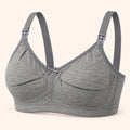 Maternity & Nursing Bra with Easy Feeding Clips|Grey|S|