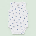 Baby Sleeveless Floral Onesie | Bear | 0-3 Months