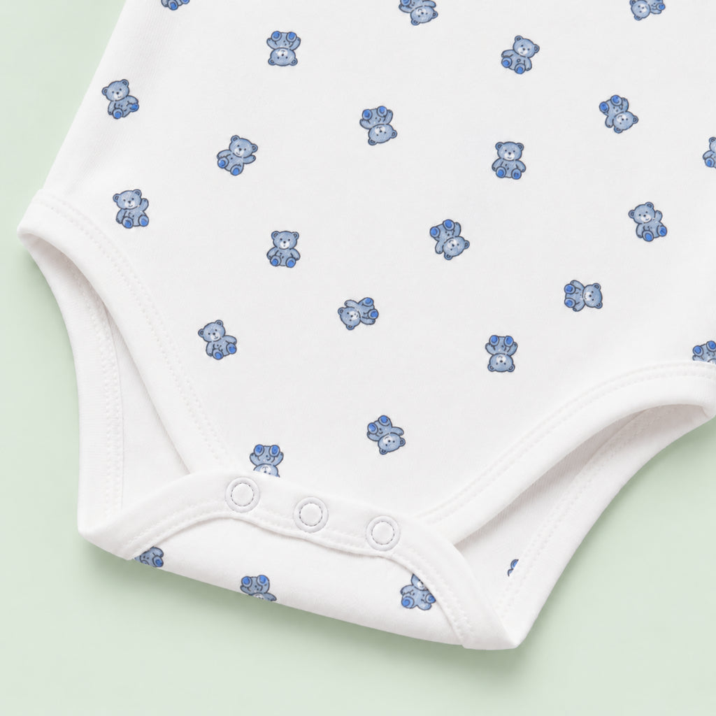 Baby Sleeveless Floral Onesie | Bear | 0-3 Months