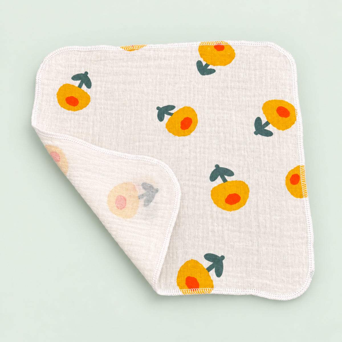 Soft Muslin Baby Face Towel|Yellow|