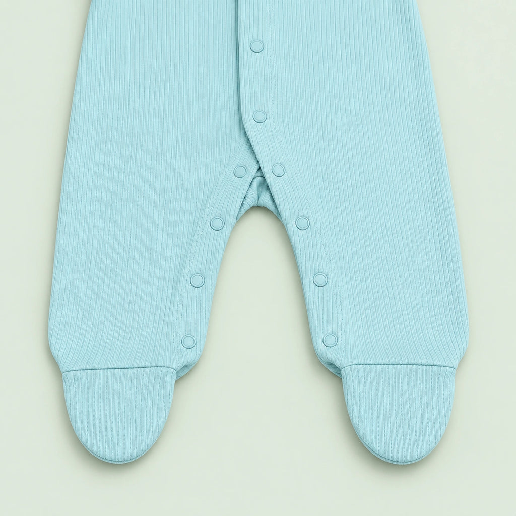 Baby Hooded Button  Sleepsuit Bear| 0-3 Months |