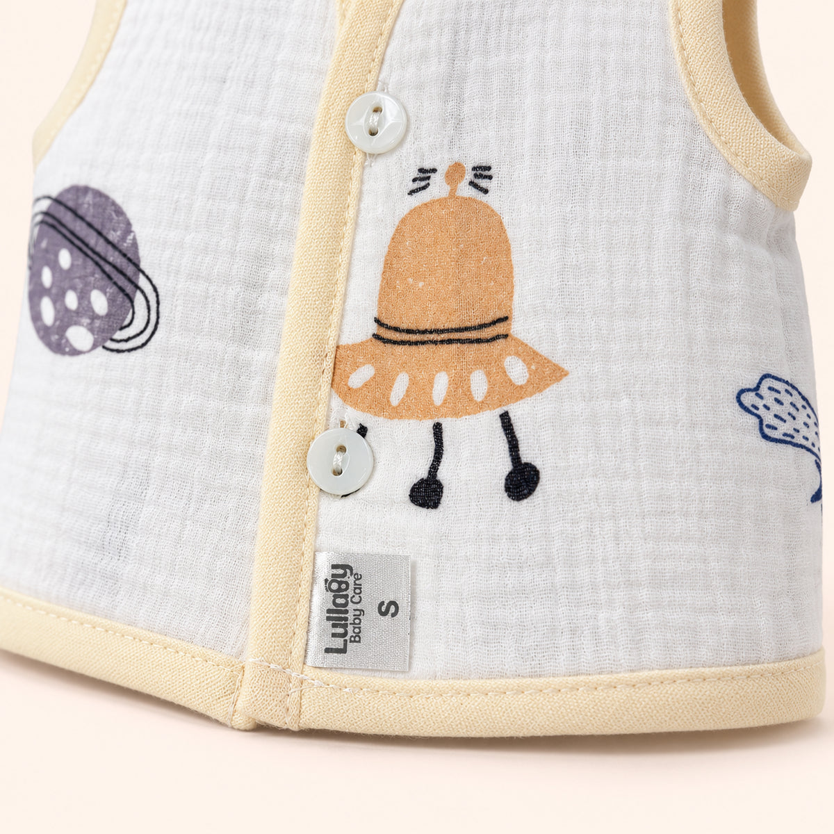 Muslin Sleeveless Baby Jabala