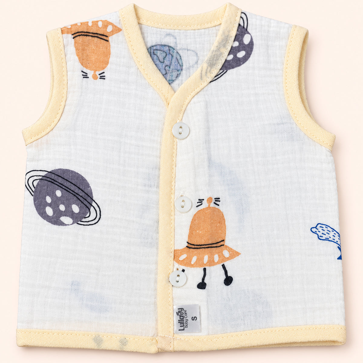 Muslin Sleeveless Baby Jabala