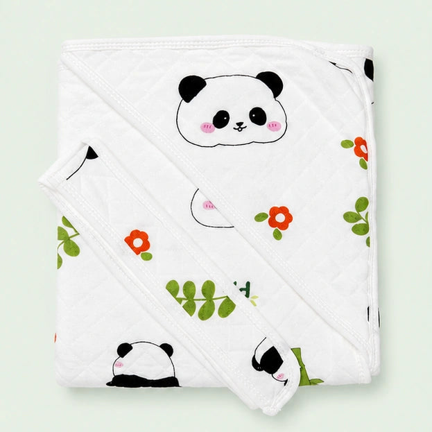 Soft Hooded Receiving Towel for Newborn Baby | Panda|