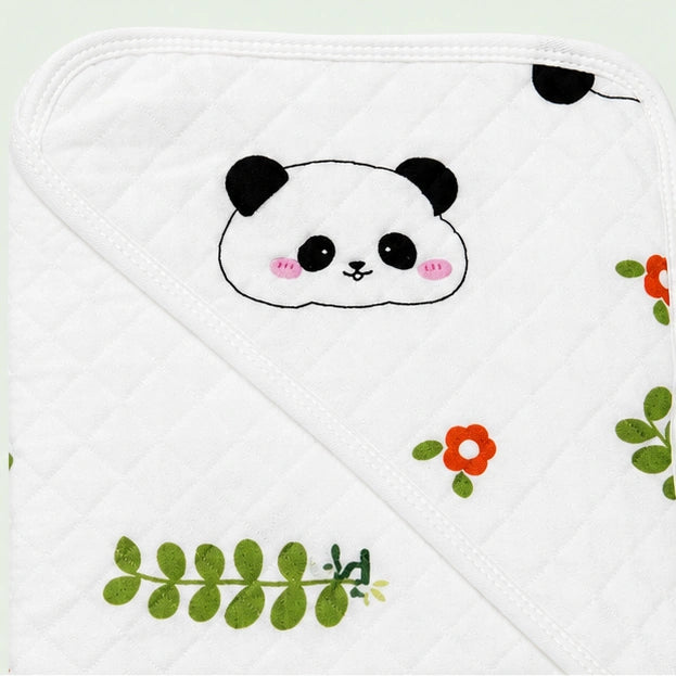 Soft Hooded Receiving Towel for Newborn Baby | Panda|