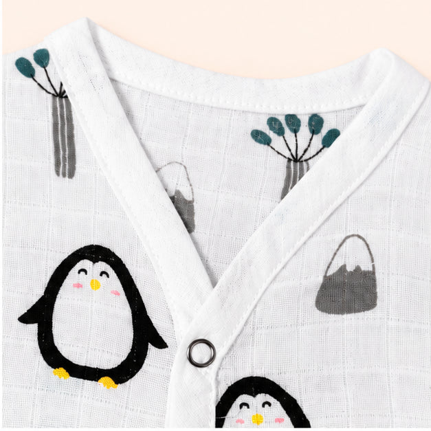 Printed Muslin Jabala for Newborn Baby