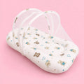 Baby Net Bed | Baby Bedding Set for New Born | Bear | Bed Mattress with Mosquito Net & Cotton Pillow, Portable Sleeping Nest Travel Bed