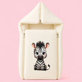 Baby Sleeping Bag And Carry Nest | Crinkled Muslin | Yellow | Zebra |  Bedding Set New Born Baby | Portable And Travel Friendly | 0-3 Months