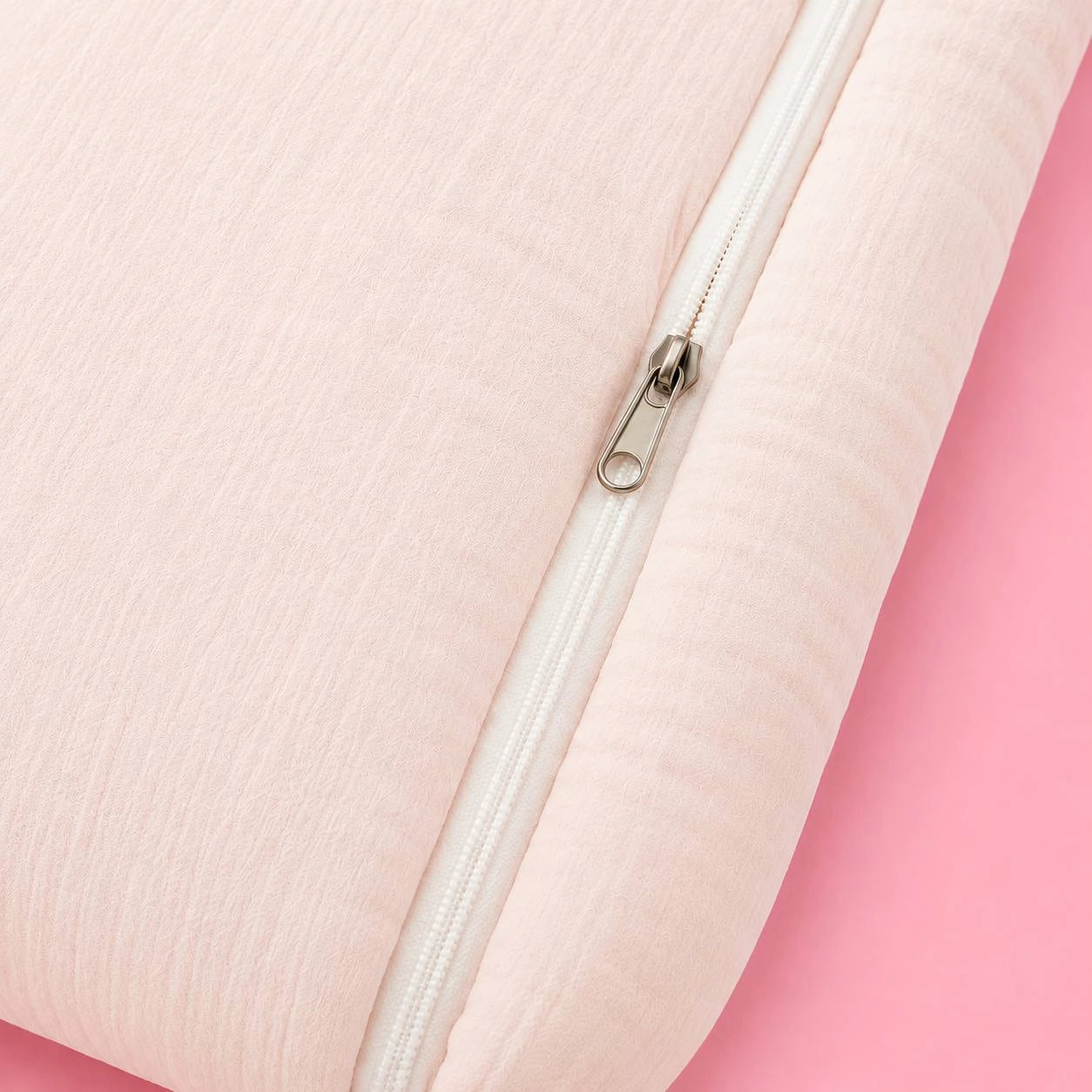 Baby Sleeping Bag And Carry Nest | Crinkled Muslin | Peach | Elephant |  Bedding Set New Born Baby | Portable And Travel Friendly | 0-3 Months