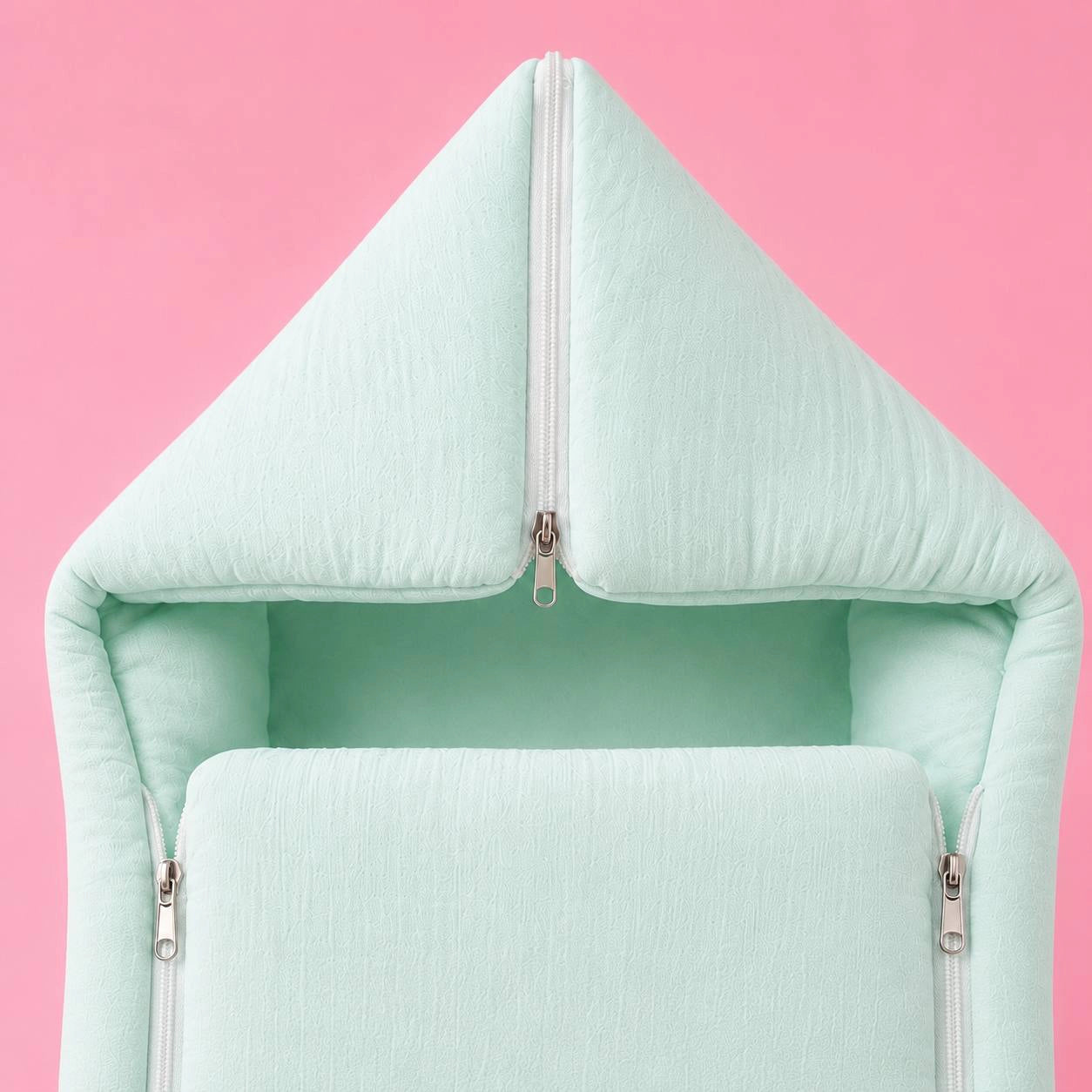 Baby Sleeping Bag And Carry Nest | Crinkled Muslin | Cyan | Swim Boy  |  Bedding Set New Born Baby | Portable And Travel Friendly | 0-3 Months