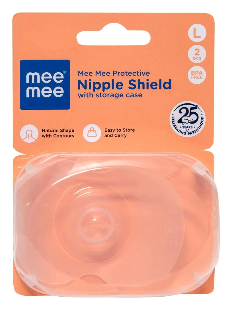 Protective Nipple Shield | Mee Mee | L | Pack of 2  | Soft, BPA-Free, with Storage Case for Comfortable Nursing