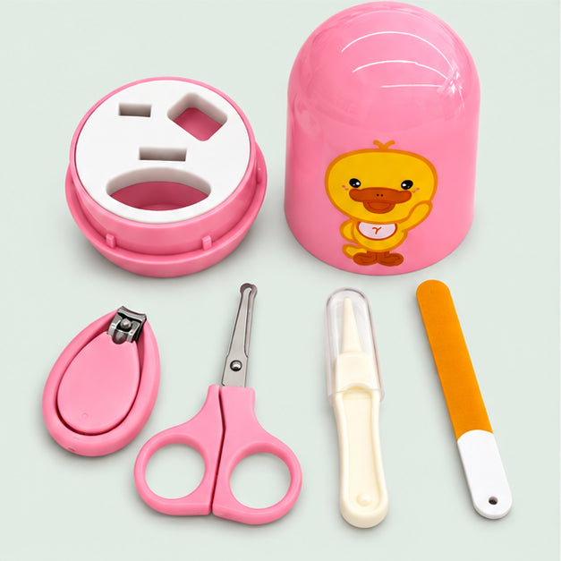 Grooming kit | Manual | 4-in-1 Baby Nail Care Essentials Set With Nail Scissors, Filer, Tweezers and Clippers