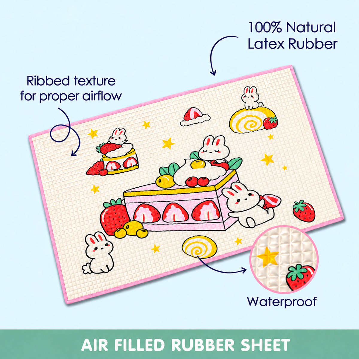 Baby Air-Filled Natural Rubber Bubble Mat