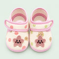 Soft Newborn Baby Booties with Adjustable Strap | Pink Star|