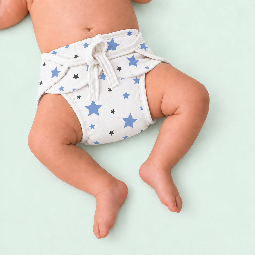 Muslin Nappies | Tie - up | Blue Star